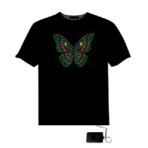 Camisa de Led Borboleta